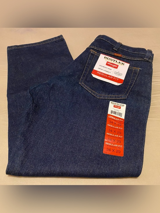 Rustler Other - Wrangler Rustler Men's Regular Fit Straight Leg Heavyweight Denim Jeans 34x29NWT
